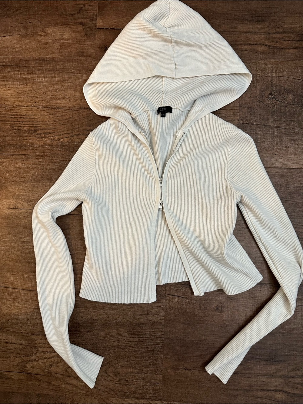 Ribbed Hooded Zip
